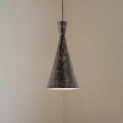 Hängeleuchte Tom, schwarz-braun, Metall, Ø 19 cm, E27