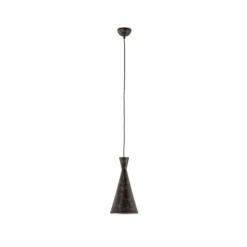 Hängeleuchte Tom, schwarz-braun, Metall, Ø 19 cm, E27