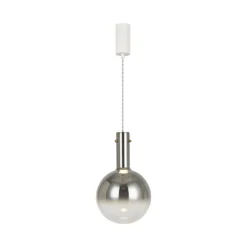 Hängeleuchte Toronto, Glaskugel chrom-transparent, Ø 25 cm