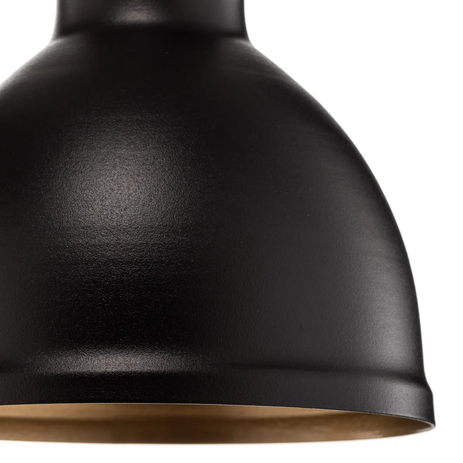 Hängeleuchte Trial, 3-flammig linear, schwarz/gold