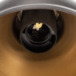 Hängeleuchte Trial, 3-flammig linear, schwarz/gold