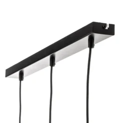 Hängeleuchte Trial, 3-flammig linear, schwarz/gold