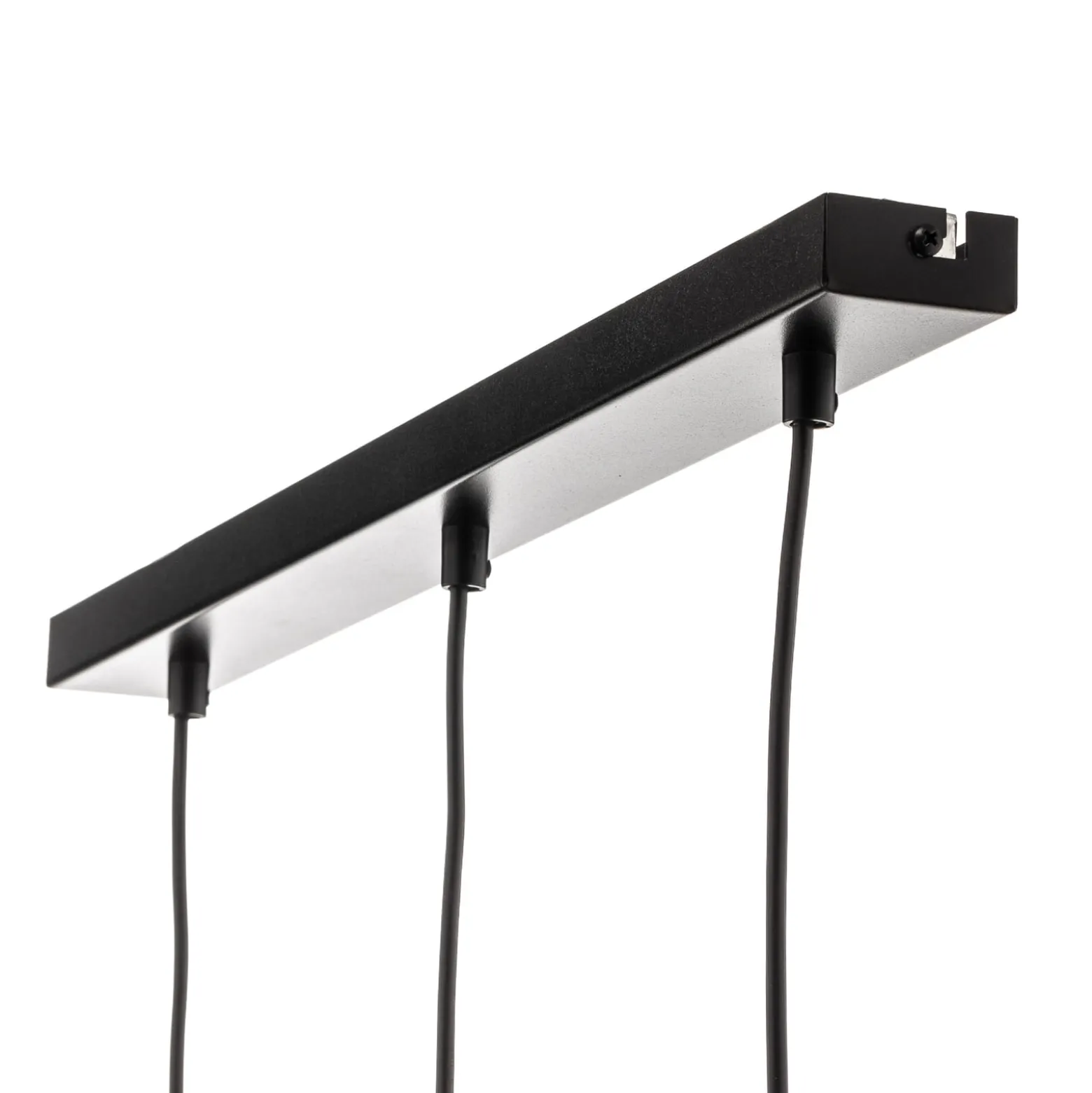 Hängeleuchte Trial, 3-flammig linear, schwarz/gold