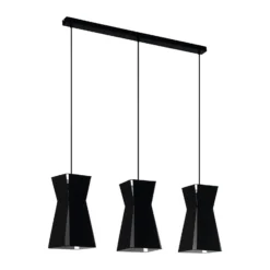 Hängeleuchte Valecrosia, schwarz, dreiflammig