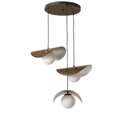 Hängeleuchte Vatoz, 3-flammig, schwarz, Ø 50 cm, Metall