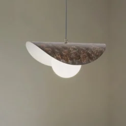Hängeleuchte Vatoz, 1-flammig, schwarz, Ø 40 cm, Metall/Glas