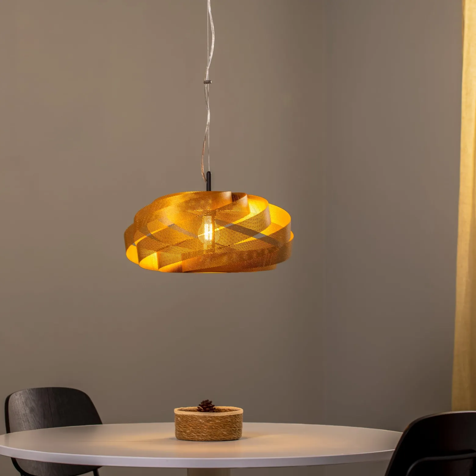 Hängeleuchte Vento, goldfarben, Ø 50 cm