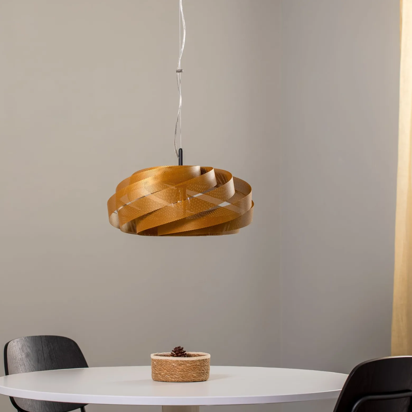 Hängeleuchte Vento, goldfarben, Ø 50 cm