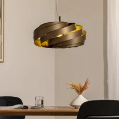 Hängeleuchte Vento, kaffeebraun, Ø 50 cm
