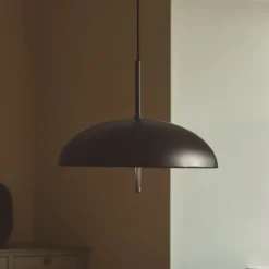 Hängeleuchte Versale, schwarz, Ø 35 cm, Metall, 2 x E27