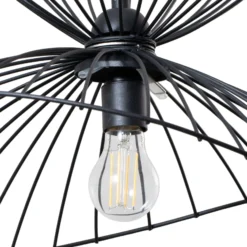 Hängeleuchte Vertigo, schwarz, Glas/Metall, E27, Ø 50 cm