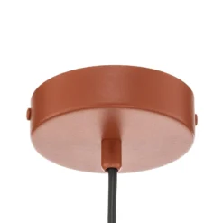 Hängeleuchte Vitrum round, rot, zylindrisch, Ø 27 cm