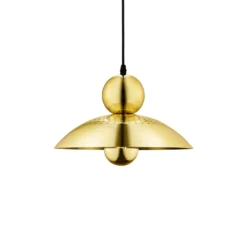 Hängeleuchte Wanted, goldfarben, Eisen, Ø 32 cm