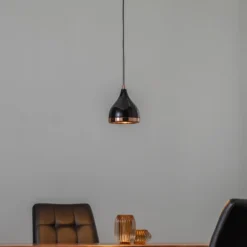 Hängeleuchte Yildo 7000 1-flg Ø15cm schwarz/kupfer