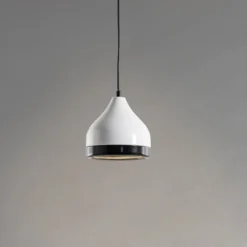 Hängeleuchte Yildo 6868, weiß/schwarz, Metall, 1-flammig