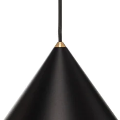Hängeleuchte Zenith L aus Metall in Schwarz