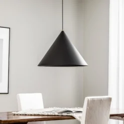 Hängeleuchte Zenith L aus Metall in Schwarz