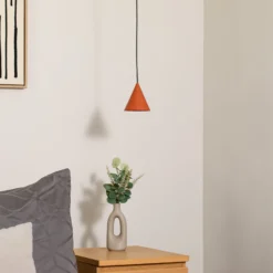 Hängeleuchte ZENITH, terracotta, Ø 11 cm, Metall, GU10
