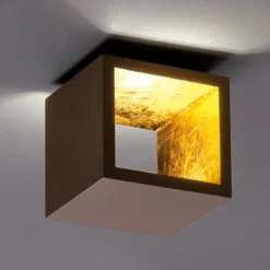 ICONE Cubò - LED-Deckenleuchte, 10 W, braun/gold
