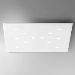 ICONE Slim - flache LED-Deckenleuchte, 12-fl. weiß