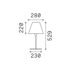 Ideal Lux Außentischleuchte Arcadia, anthrazit, Höhe 53 cm