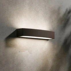 Ideal Lux Außenwandlampe Andromeda, kaffee, Breite 45 cm E27