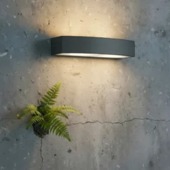 Ideal Lux Außenwandlampe Andromeda, schwarz, Breite 45 cm