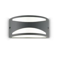 Ideal Lux Außenwandlampe Rex-3, anthrazit, Alu, Breite 25 cm