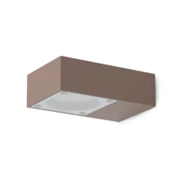 Ideal Lux Außenwandlampe Sirio braun, Breite 10 cm, Metall