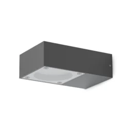 Ideal Lux Außenwandlampe Sirio, schwarz, Breite 10 cm Metall