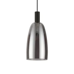 Ideal Lux Coco Hängelampe schwarz-rauchgrau Ø 14cm