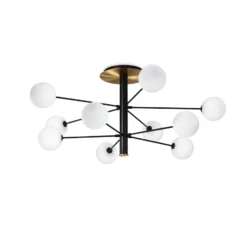 Ideal Lux Cosmopolitan schwarz/messing 10fl Ø 124