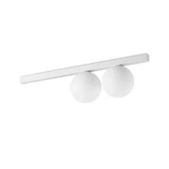 Ideal Lux Deckenlampe Binomio, weiß, 2-flammig, Metall, Glas