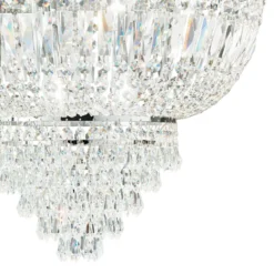 Ideal Lux Deckenlampe Dubai chrom/klar Ø 32 cm, Kristall