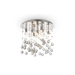 Ideal Lux Deckenlampe Moonlight chrom Metall Kristall 8-flg.