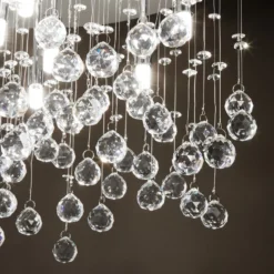 Ideal Lux Deckenlampe Moonlight chrom Metall Kristall 8-flg.