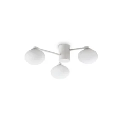 Ideal Lux Deckenleuchte Hermes, weiß, 60 cm, 3-flammig, Glas