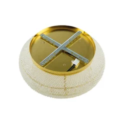 Ideal Lux Deckenleuchte Pasha, goldfarben, Glas, Ø 55 cm