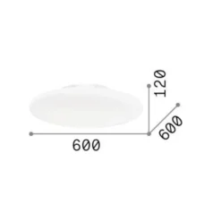 Ideal Lux Deckenleuchte Smarties, Opalglas, Ø 60 cm