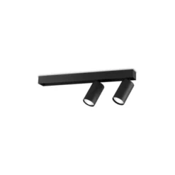 Ideal Lux Deckenspot Profilo, schwarz, zweiflammig, Metall