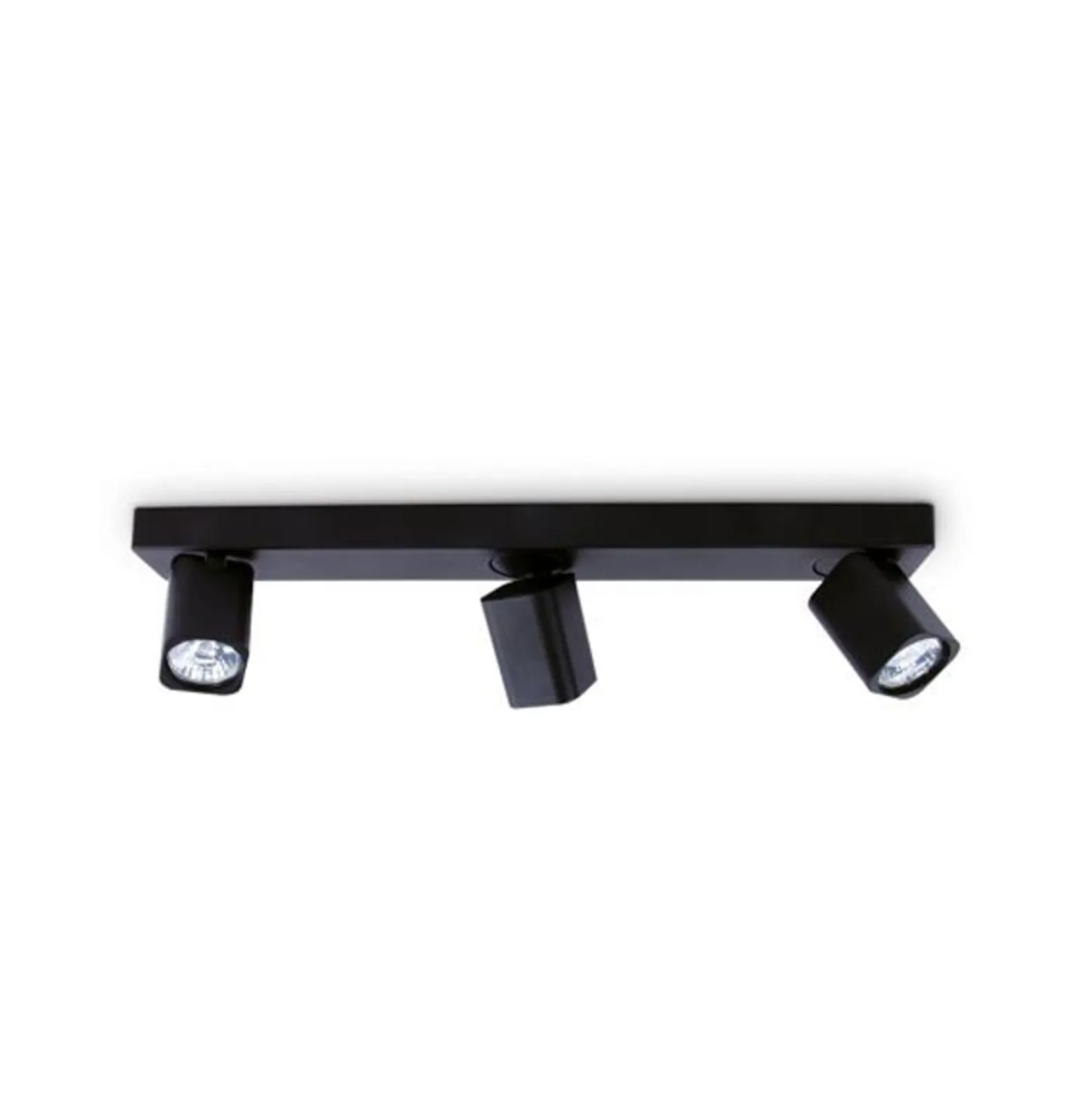 Ideal Lux Deckenspot Rudy Square, schwarz, 3-flammig, Metall