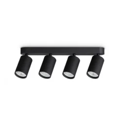 Ideal Lux Deckenstrahler Dynamite Round schwarz 38 cm 4-flg.