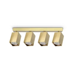 Ideal Lux Deckenstrahler Dynamite Square messing 38 cm 4-flg