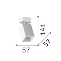 Ideal Lux Deckenstrahler Dynamite Square messing Länge 5,7cm