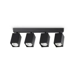 Ideal Lux Deckenstrahler Dynamite Square schwarz 38 cm 4-flg