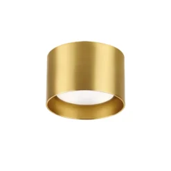 Ideal Lux Downlight Spike Round, messingfarben, alu, Ø 10 cm