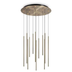 Ideal Lux Filo LED-Hängelampe zwölfflammig messing