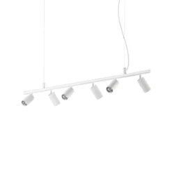 Ideal Lux Hängelampe Dynamite Round, weiß, 6-flg.