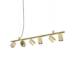 Ideal Lux Hängelampe Dynamite Square messing, 6-flg.
