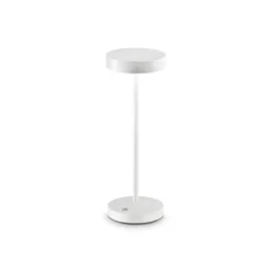 Ideal Lux LED-Akku-Außentischlampe Toffee weiß, Metall 32 cm